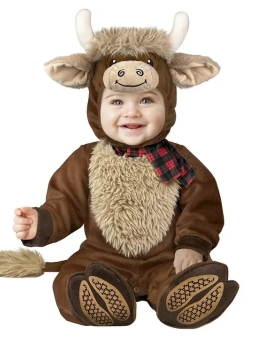 Highland Cow Cutie Costume for Infant, Size 0- 6M Jumpsuit+Hood